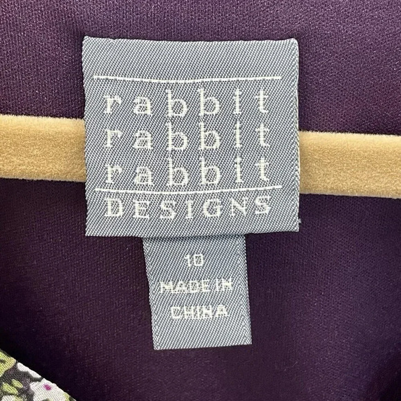 rabbit rabbit‎ rabbit DESIGNS Size 10 DRESS Purple Floral - Picture 8 of 9